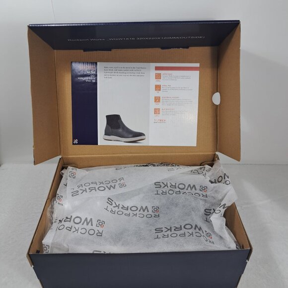 ROCKPORT WORKS WOMENS US 7 M‎ TOTAL MOTION SPORT SOCK BOOTIE SNEAKER EH ST SR - Picture 9 of 11